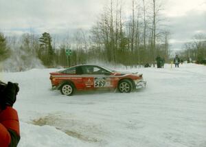 Mike Cienkosz / Yurek Cienkosz Mitsubishi Eclipse nerfs the outside bank at the spectator location on SS15 (Hungry 5 I)