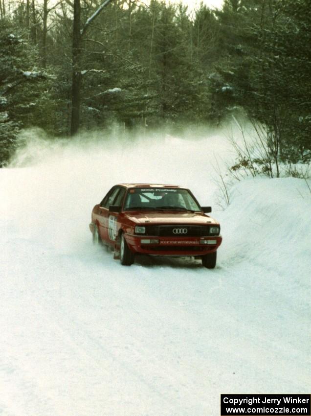 Jon Kemp / Rod Hendricksen Audi 4000 Quattro on SS8 (Rouse)