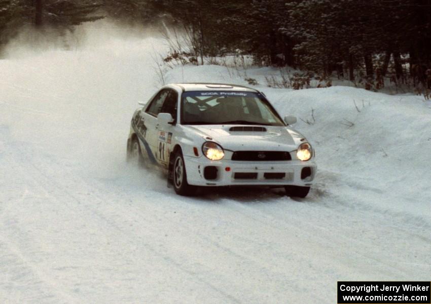 Jonathan Bottoms / Carolyn Bosley Subaru WRX on SS8 (Rouse)