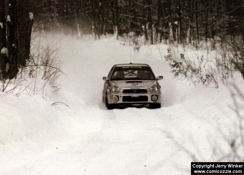 Travis Pastrana / Christian Edstrom Subaru WRX on SS10 (Beechler)