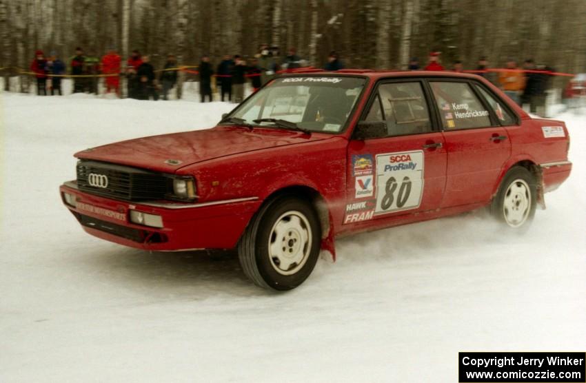 Jon Kemp / Rod Hendricksen Audi 4000 Quattro on SS12 (Meaford)