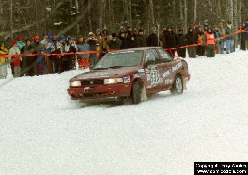 Jake Himes / Silas Himes Nissan Sentra SE-R on SS12 (Meaford)