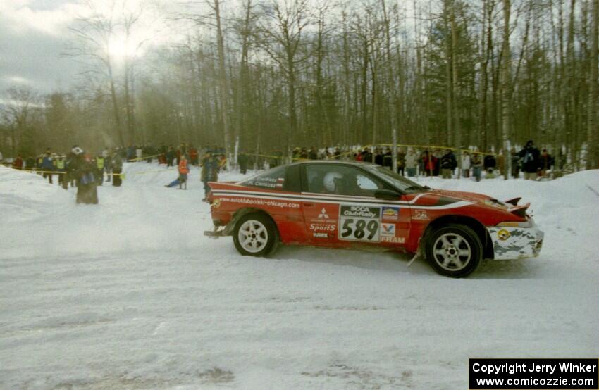 Mike Cienkosz / Yurek Cienkosz Mitsubishi Eclipse stays on the road at the spectator location on SS15 (Hungry 5 I)