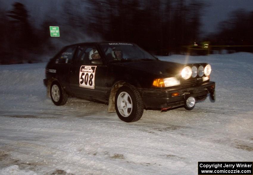 Tom Ottey / Pam McGarvey Mazda 323GTX on SS17 (Hungry 5 II)