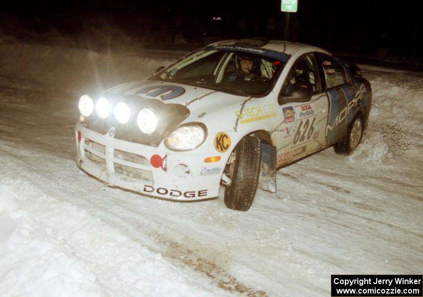 W.G. Giles / John Atsma Dodge SRT-4 spins to a stop on SS17 (Hungry 5 II)