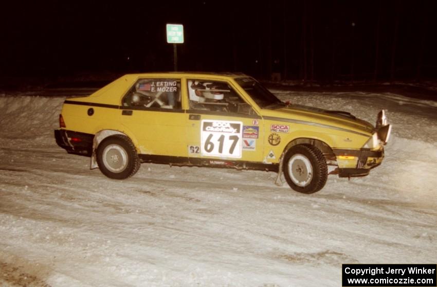 Eric Mozer	 / Jay Efting Alfa-Romeo Milano on SS17 (Hungry 5 II)