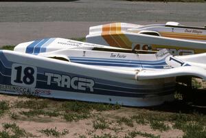 Tom Foster's and Chuck Billington's Tracer TR-2 C Sports Racers in the paddock