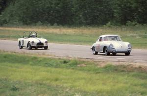 Daryl Fortier's Porsche 356 and Rich Stadther's Turner 950S ran in the vintage race