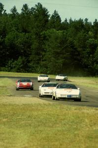 Andy Pilgrim, Scott Lagasse, Charles Bisland, Jimmy Vasser and Juan-Manuel Fangio II all in Chevy Corvettes