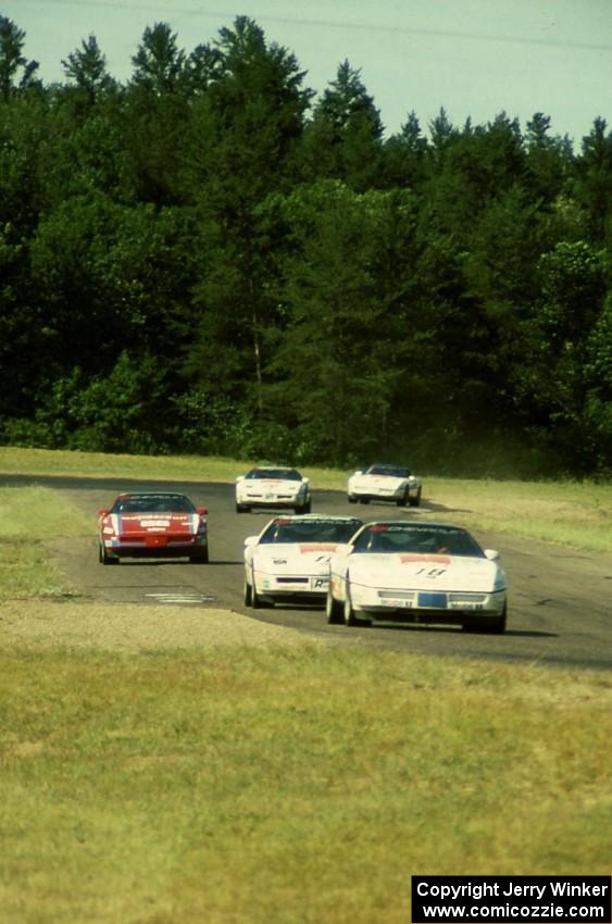 Andy Pilgrim, Scott Lagasse, Charles Bisland, Jimmy Vasser and Juan-Manuel Fangio II all in Chevy Corvettes