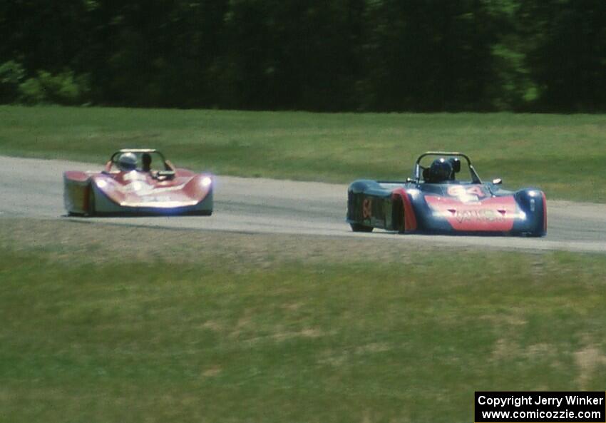 Jim Miller's Swift DB-2 leads Jay Hill's Lola T-87/90