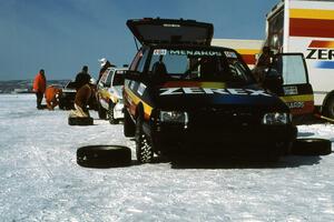 The Menard Racing Toyota FX-16's of Chris Menard / Charlie Menard (black) and Larry Menard / Mike Kramer (white)
