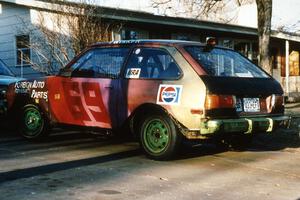 Jerry Winker / Steve Carter Mazda GLC after the car was towed back hone from the event.