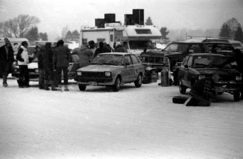 The Toyota Starlets of L to R) Randy Jokela/Topi Hynynen; Mark Strohm/Carl Kieranen; and Gary Nelson/Mike Lewis/Tom Schramm