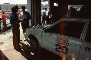 The Steve Potter / Jeff Delahorne Mazda 323GTX goes through tech.