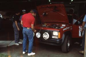 Roger Hull / Rob Cherry were entered in a Jeep Comanche, seen going through tech inspection on Friday morning.