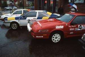 Doug Shepherd / J. Jon Wickens in the Dogde Daytona aside the Audi Quattro of Paul Choiniere / Doug Nerber.