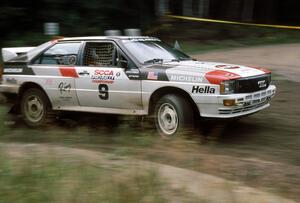 Bruno Kreibich / Jeff Becker in their Audi Quattro.