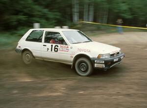 Mark Brown / Tom Burgess drift by in their Toyota FX-16.