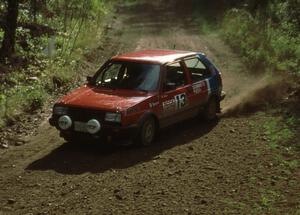 Cal Landau / Eric Marcus in their Domino's Pizza sponsored VW GTI.