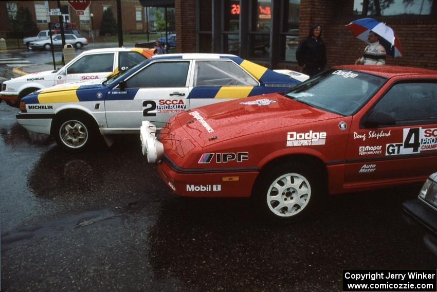 Doug Shepherd / J. Jon Wickens in the Dogde Daytona aside the Audi Quattro of Paul Choiniere / Doug Nerber.