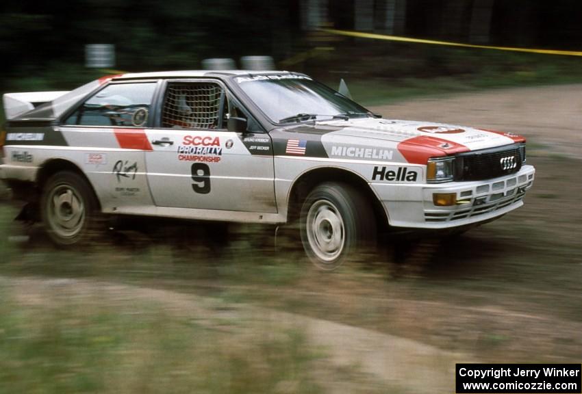 Bruno Kreibich / Jeff Becker in their Audi Quattro.