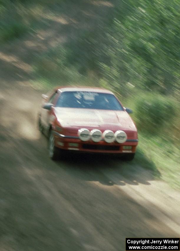Doug Shepherd / J. Jon Wickens in the Dogde Daytona try to catch the car ahead of them, Choinere's Audi.