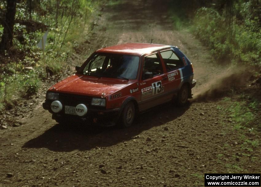 Cal Landau / Eric Marcus in their Domino's Pizza sponsored VW GTI.