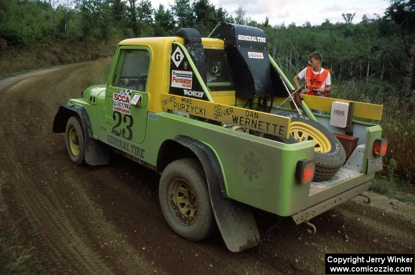 Mike Purzycki / Dan Wernette prepare for the start of the stage in their Jeep Scrambler.