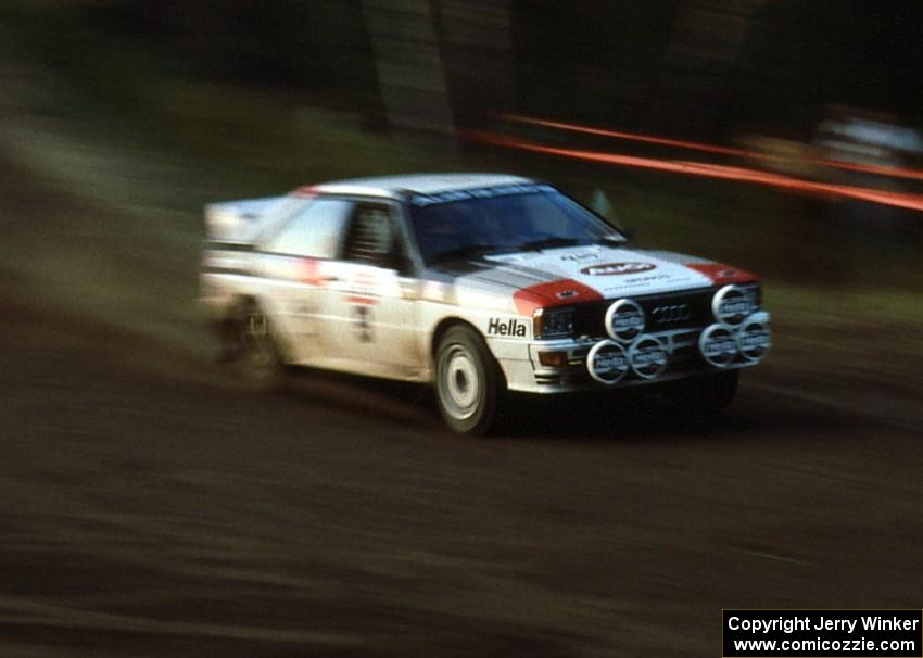 Bruno Kreibich / Jeff Becker in their Audi Quattro took fifth overall, third in open.