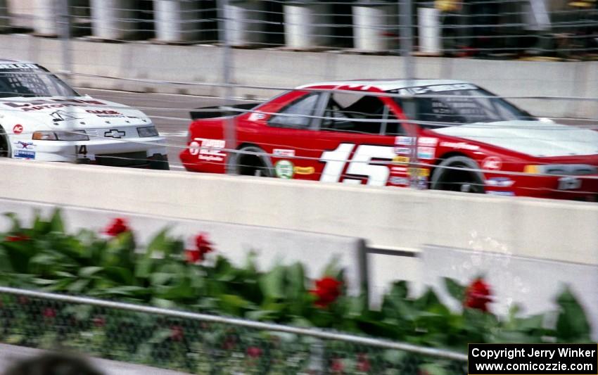 Glenn Allen, Jr.s Ford Thunderbird and Dave Sensiba's Chevy Lumina