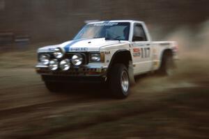 Ken Stewart / Doc Schrader in their Chevy S-10 at the first spectator point on SS1.