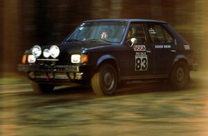 Mark Utecht / Paul Schwerin were fifth overall, 1st in O2, in their Dodge Omni GLH in preparation for STPR three weeks later.