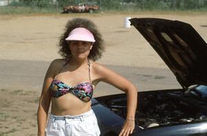 Maureen Scott next to her D-Stock Honda CRX