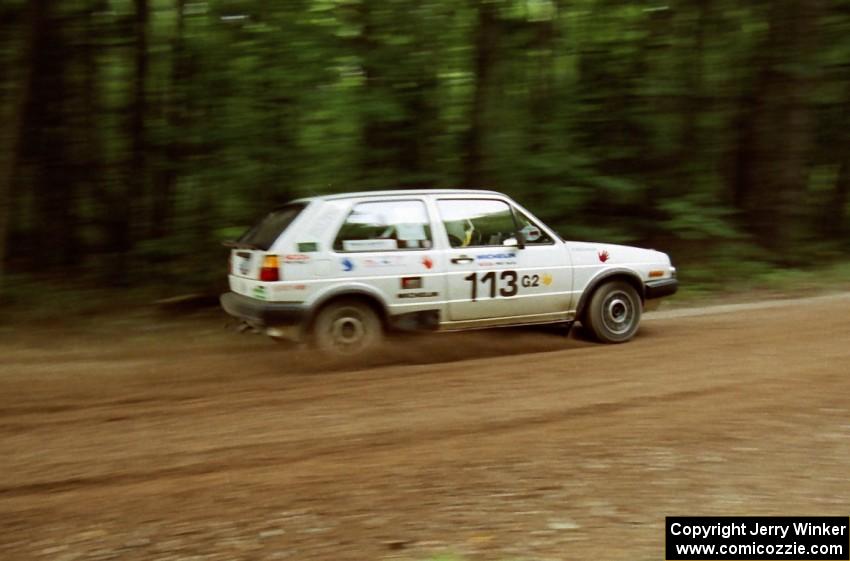 The Wayne Prochaska / Annette Prochaska VW Golf came out of retirement and finished 17th overall and 3rd in G2.