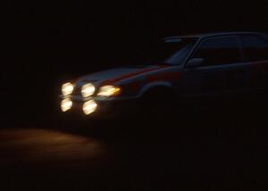 Jeff Zwart / Cal Coatsworth Mazda 323GTX at the spectator point on Friday night.