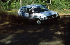 Mark Molnar / Yorgi Bittner blast uphill in their VW GTI.