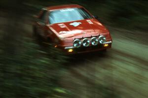 Doug Shepherd / Pete Gladysz flog their open class Dodge Daytona out of a corner.