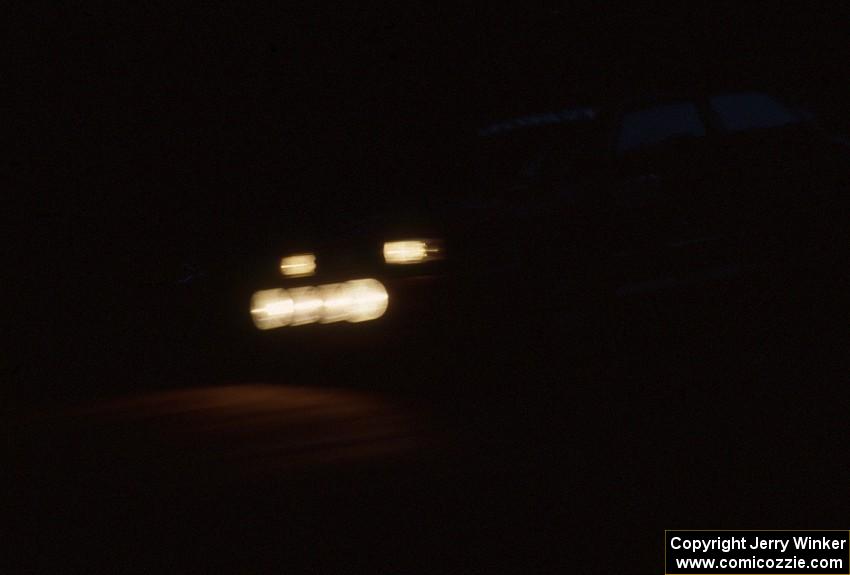 Jean-Paul Perusse / Martin Headland in their VW Golf Rallye at the spectator point on Friday night.