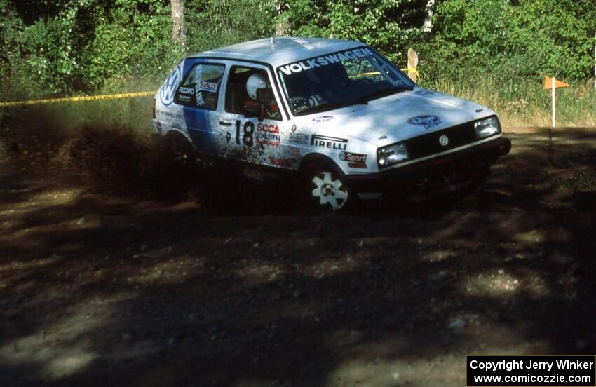 Mark Molnar / Yorgi Bittner blast uphill in their VW GTI.