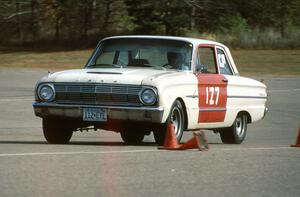 Juan Nazario's C-Prepared Ford Falcon at Canterbury Downs lot