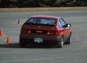 Rob Mackert's D-Stock Honda CRX at Canterbury Downs lot