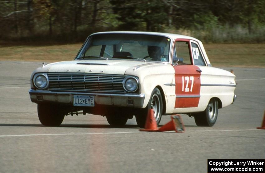 Juan Nazario's C-Prepared Ford Falcon at Canterbury Downs lot