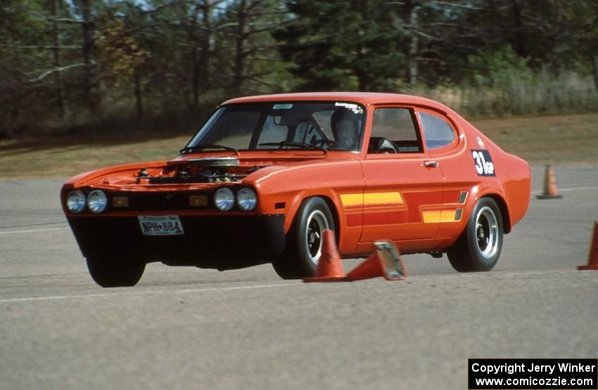 Tom Westrup's G-Prepared Ford Capri at Canterbury Downs lot