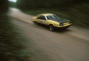 Don Rathgeber / Greg Brown fly past in the Hairy Canary Racing Ford Mustang.