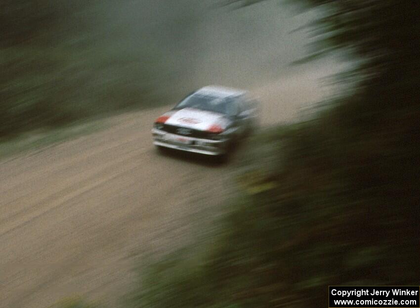 Paul Choinere / Scott Weinheimer Audi Quattro kicks up the fine silty dry dust in the White Earth State Forest.