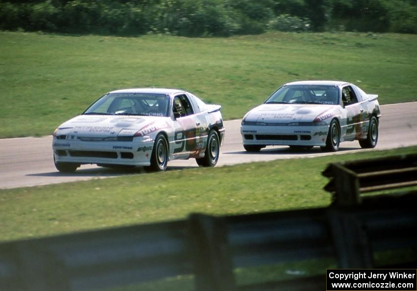 John Norris' and Mike Rutherford's Mitsubishi Eclipses