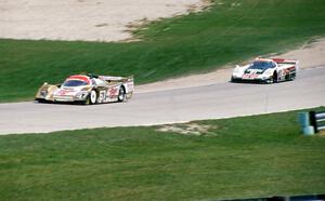 Derek Bell / Steve Bren Porsche 962 and John Nielsen / Davy Jones Jaguar XJR-9