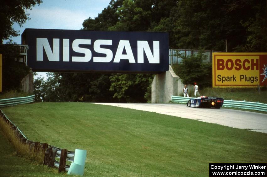 Geoff Brabham / Chip Robinson Nissan GTP ZX-T heads into turn 6