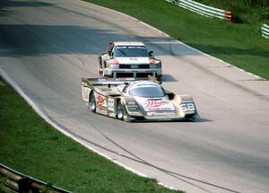 John Andretti / Bob Wollek Porsche 962C and Hurley Haywood / Scott Goodyear Audi 90 Quattro (GTO)